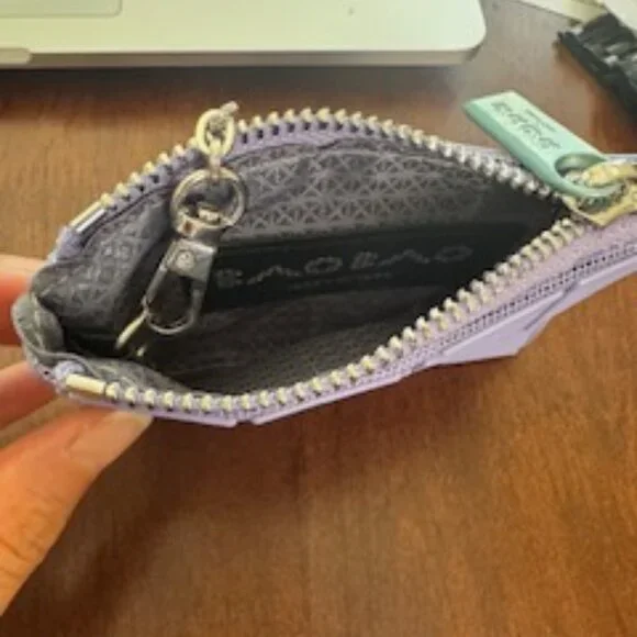 Issey Miyake Purple Geometric Cassette Wallet/Coin purse with chain - Picture 3 of 5